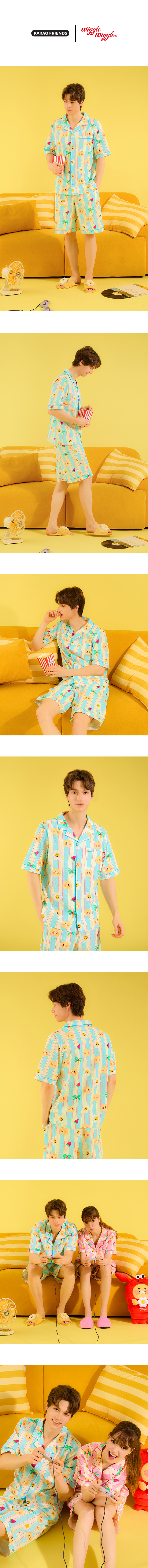 【Wiggle Wiggle X Kakao Friends】Cooling Pajamas★男性用 Wiggle Wiggle X Kakao Friends] Cooling Pajamas for Men – HK
